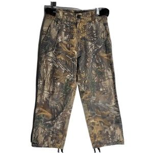 Scent Blocker Realtree Camo Pants Youth Size Small Adjustable Tie Bottom